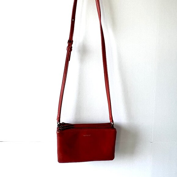 Matt & Nat Triple Crossbody Bag, Rust Orange, Detachable Strap, VGC! - Picture 5 of 16
